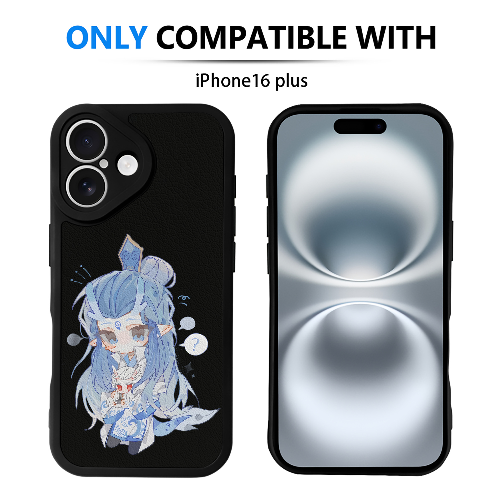 （画像用） Ne Zha 2 ナタ 魔童の大暴れ 【iPhone 16シリーズ対応】シリコンスマホケース（レザー調） 材質：シリコン